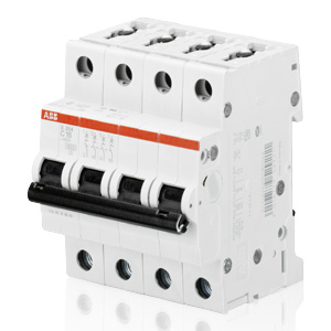 Автоматический выключатель ABB S204 C16, 16А, четырехполюсный, 6кА (2CDS254001R0164)