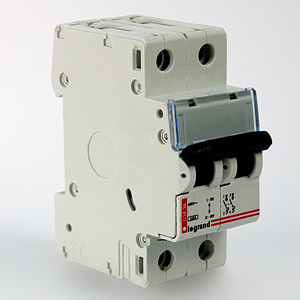 Автоматический выключатель Legrand DX3-E C20, 20А, двухполюсный, 6кА (407278)