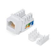 Вставка Keystone Jack RJ-45 90 градусов категория 5e неэкранированная заделка тип 110 белый WRline (WR-KJ-RJ45-C5E-90)