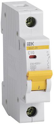 Автоматический выключатель IEK ВА 47-29 C10, 10А, однополюсный, 4.5кА (MVA20-1-010-C)