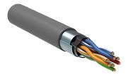 Витая пара экранированная F/UTP кат.5e 4x2x0,51 (24 AWG) PVC Серая одножильная внутренняя LC1-C5E04-311 ITK (19м), кусок продается целиком