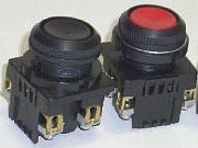 Кнопочный выключатель КЕ 011, черный, исполнение 2, 1з+1р (1но+1нз), Электродеталь