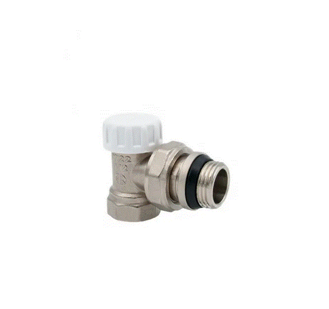 Клапан запорно-балансировочный угловой 1/2" с уплотнением AQUALINK (02679)