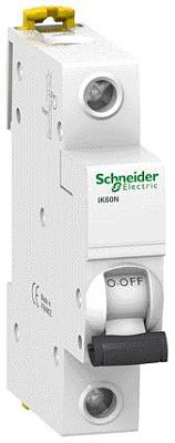 Автоматический выключатель Schneider Electric iK60 ACTI9 C20, 20А, однополюсный, 6кА (A9K24120)
