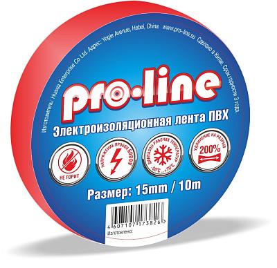 Изолента ПВХ 19мм х 20м, красная, Pro-Line (6778)