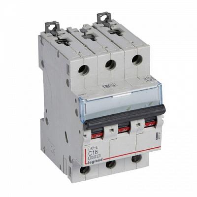 Выключатель автоматический DX3-E 16А 3П трехполюсный C 6кА 407291 Legrand