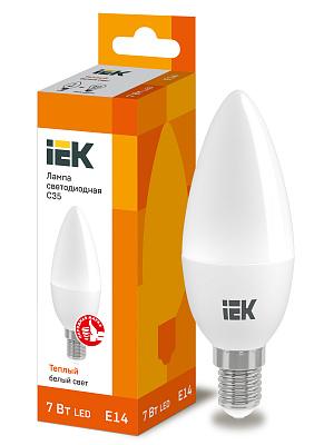 Светодиодная лампа IEK 7Вт, ECO C35 E14 (LLE-C35-7-230-30-E14)