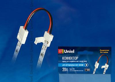 Коннектор UCX-SS2/A20-NNN WHITE 020 POLYBAG (провод) для светод.лент 3528, IP20 Uniel (06611)