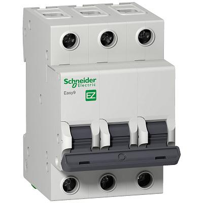 Автоматический выключатель Schneider Electric EASY9 C20, 20А, трехполюсный, 4.5кА (EZ9F34320)