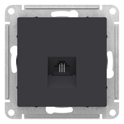 Розетка телефонная RJ11, цвет карбон, Schneider Electric (ATN001081)