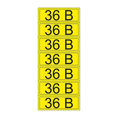 Знак электробезопасности "36В", 35х100мм, REXANT (56-0009-2)