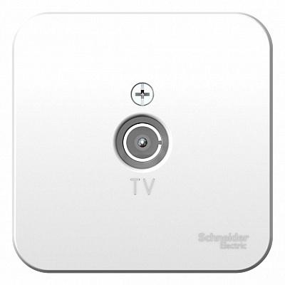 Розетка телевизионная TV Schneider Electric Blanca с изолирующей пластиной, одинарная, оконечная, белая, наружная (BLNTA000011)