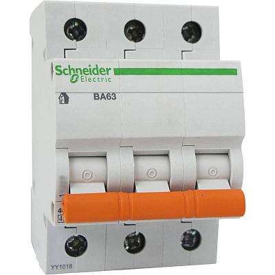 Автоматический выключатель Schneider Electric ВА63 Домовой C20, 20А, трехполюсный, 4.5кА (11224)