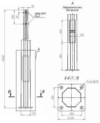 Опора ОГКлф 10 метров (К240-180-4х25)-ц В00004485 Пересвет