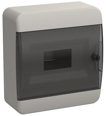 Корпус пластиковый ЩРН-П-8 IP41 черная прозрачная дверь TEKFOR TF5-KP12-N-08-41-K01-K03 IEK