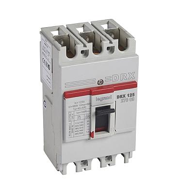 Выключатель автоматический DRX125 трехполюсный 125А 10кА 027009 Legrand