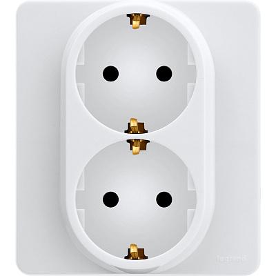 INSPIRIA белый Розетка 2-я с з/к 16А 250В 673750 /уп.10шт/ Legrand