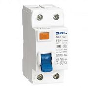 Выключатель дифференциального тока (УЗО) CHINT NL1-63, 25А, 6кА, 30мА, AC, двухполюсный, однофазный (200212)