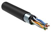 Витая пара экранированная F/UTP кат.5e 4x2x0,51 (24 AWG) LDPE Черная одножильная внешняя LC3-C5E04-339 ITK (18м), кусок продается целиком