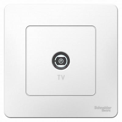 Розетка телевизионная TV Schneider Electric Blanca, одинарная, оконечная, белая, скрытая (BLNTS000011)