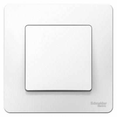 Переключатель одноклавишный Blanca, без подсветки, белый, скрытый, Schneider Electric (BLNVS010601)