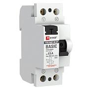 Выключатель дифференциального тока (УЗО) EKF ВДТ-40, 63 А, 300 мА, AC, двухполюсный, однофазный (elcb-2-63-300e-sim)