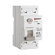 Выключатель дифференциального тока ВД-100N 2P 40А 300мА тип AC эл-мех 6кА PROXIMA  E1026M40300 EKF