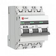 Автоматический выключатель EKF ВА 47-63 B25 PROxima, 25А, трехполюсный, 4.5кА (mcb4763-3-25B-pro)
