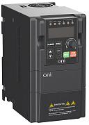 Преобразователь частоты A150 380В, 3Ф 0,75кВт 3А со встроенным тормозным модулем, ONI (A150-33-075HT)