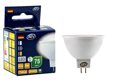Светодиодная лампа 9Вт, GU5.3, TM REV (32415 7)