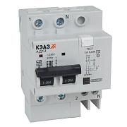 Выключатель автоматический дифференциаьного тока с защитой от сверхтоков АД12-22C16-АC-УХЛ4 (2P, C16, 30mA) 4,5кА КЭАЗ (318369)