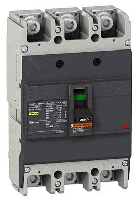 Автоматический выключатель Schneider Electric EASYPACT, 100А, трехполюсный, 18кА, 18кА (EZC250F3100)