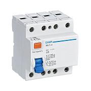 Выключатель дифференциального тока (УЗО) NL1-63, 40А, 100мА, AC, четырехполюсный, трехфазный, CHINT (200227)