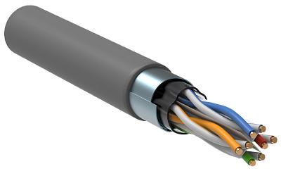 Витая пара экранированная F/UTP кат.6 4x2x0,57 (23 AWG) PVC Серая одножильная внутренняя LC1-C604-311 ITK (8м), кусок продается целиком