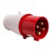 Вилка кабельная EKF 024 переносная, IP44, 32А, красная (ps-024-32-380)
