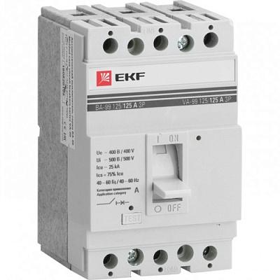 Автоматический выключатель EKF ВА-99/125, 63А, трехполюсный, 25кА (mccb99-125-63)