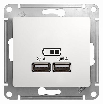 Розетка двойная USB 2х5В/1050мА GSL000133