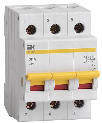 Выключатель нагрузки IEK ВН-32, 20А, трехполюсный (MNV10-3-020)