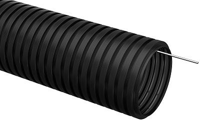 Гофрированный шланг с протяжкой IEK 20мм ПНД, продажа бухтами по 10м, черный (CTG20-20-K02-010-1)