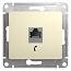 Розетка телефонная RJ11 Schneider Electric Glossa, одинарная, бежевая (GSL000281T)