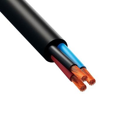 Провод ПВС 3х1,5 (2х1,5+1х1,5) черный Дмитров-Кабель (10м), кусок продается целиком