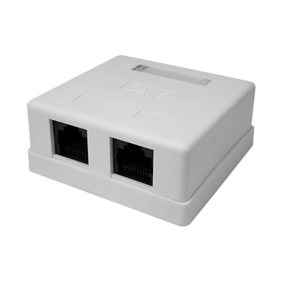 Розетка компьютерная 8P8C (RJ-45), UTP, 6, 2 порта, SUPRLAN (10-0310)