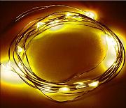 Гирлянда (электрогирлянда) интерьерная, внутренняя 2м 20 led "Роса" цвет желтый, Neon-Night (303-001)