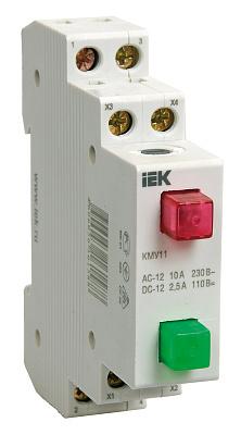 Кнопка управления модульная КМУ11, с фиксацией 1з+1з, IEK (MBD10-11-K51)