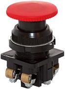 Кнопочный выключатель КЕ 021, красная, гриб, исполнение 2, 1з+1р (1но+1нз), Электродеталь (КЕ 021/2)