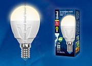 Светодиодная лампа Uniel 7Вт, LED-G45 7W/WW/E14/FR PLP01WH (UL-00002419)