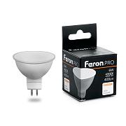 Лампа светодиодная 6,0Вт G5.3 MR16 2700К 395Лм матовый 230В рефлекторная белый теплый, Feron (38083)