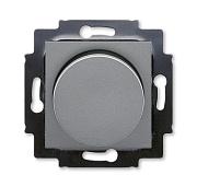Светорегулятор (диммер) LEVIT скрытой установки поворотно-нажимной 60-600Вт R сталь / дымчатый чёрный 2CHH942247A6069 ABB