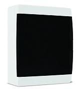 Щит распределительный навесной Tplast ЩРн-П, 18 модулей, прозрачная черная дверь, пластиковый (4501-0018-00100)