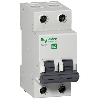 Автоматический выключатель Schneider Electric EASY9 C40, 40А, двухполюсный, 4.5кА (EZ9F34240)